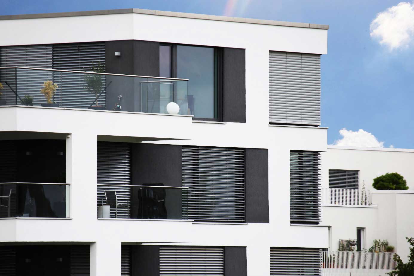 Hausfassade mit integriertem Außenluftdurchlass